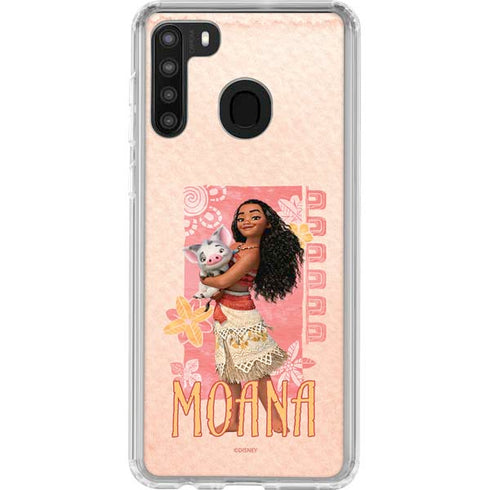 Disney Princess Moana and Pua Galaxy A21 Clear Case