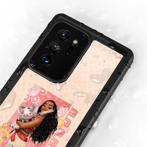 Disney Princess Moana and Pua Galaxy Note20 Ultra 5G Waterproof Case