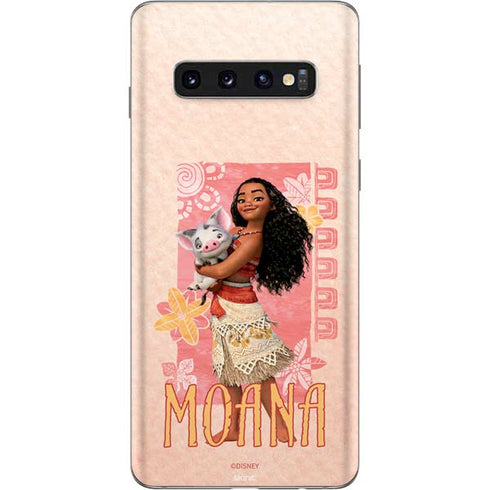 Disney Princess Moana and Pua Galaxy S10 Skin