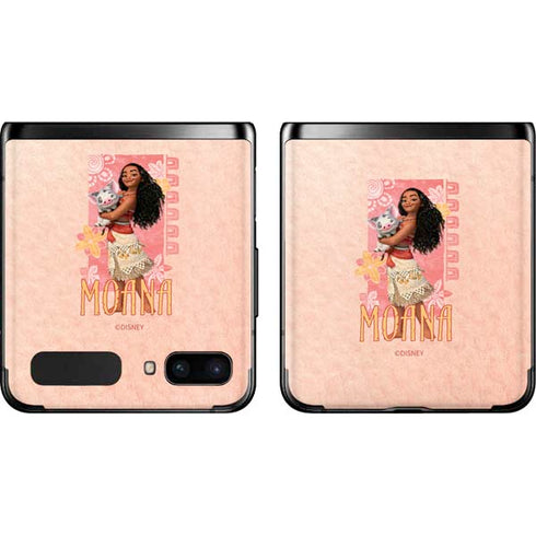 Disney Princess Moana and Pua Galaxy Z Flip Skin