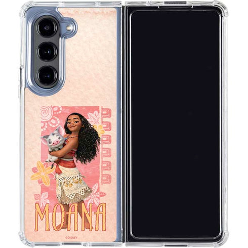Disney Princess Moana and Pua Galaxy Z Fold5 5G Clear Case