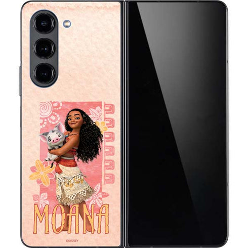 Disney Princess Moana and Pua Galaxy Z Fold5 5G Skin