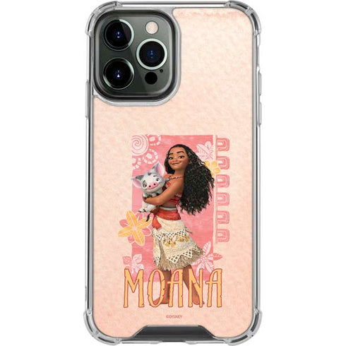 Disney Princess Moana and Pua iPhone 14 Pro Max Clear Case