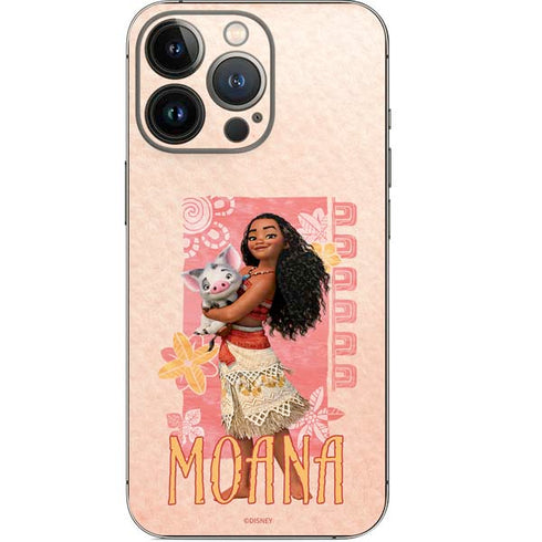 Disney Princess Moana and Pua iPhone 14 Pro Skin