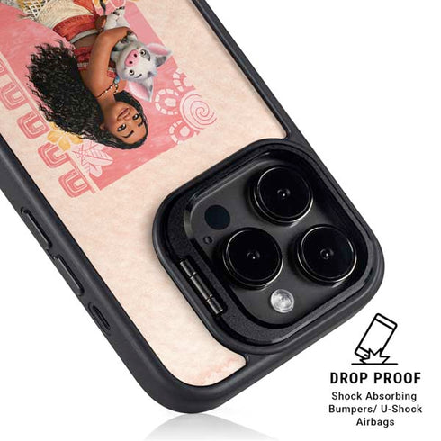 Disney Princess Moana and Pua iPhone 15 Pro Kickstand Case
