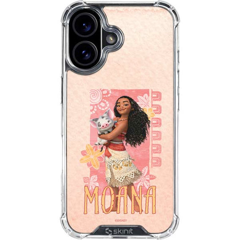 Disney Princess Moana and Pua iPhone 16 Clear Case