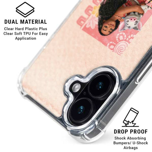 Disney Princess Moana and Pua iPhone 16 Clear Case