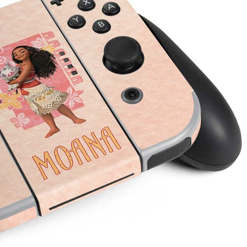 Disney Princess Moana and Pua Nintendo Switch OLED (2021) Skin