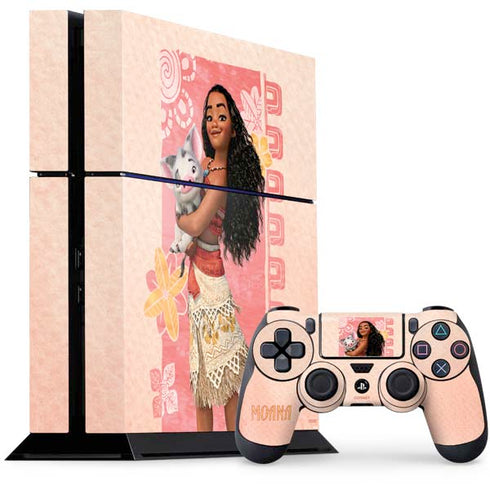 Disney Princess Moana and Pua PS4 Console and Controller Bundle Skin