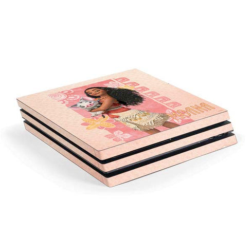 Disney Princess Moana and Pua PS4 Pro Console Skin