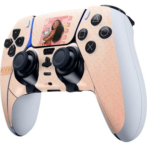 Disney Princess Moana and Pua PS5 DualSense Edge Pro Controller Skin