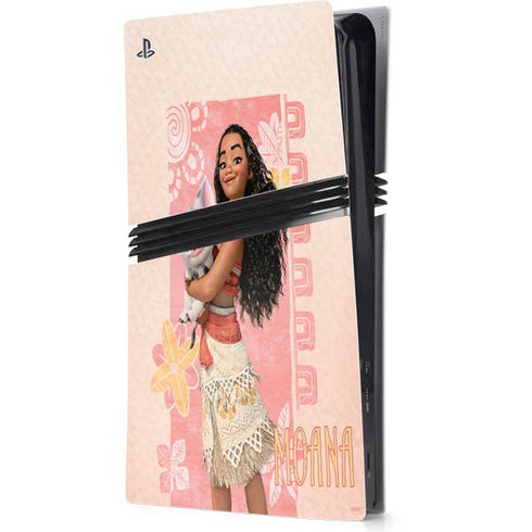 Disney Princess Moana and Pua PS5 Pro Console Skin