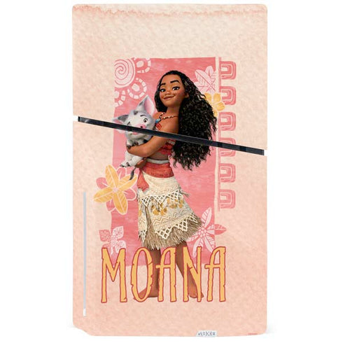 Disney Princess Moana and Pua PS5 Slim Disk Console Skin
