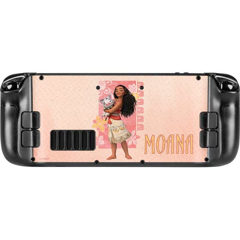 Disney Princess Moana and Pua Steam Deck Handheld Gaming Computer OLED Skin