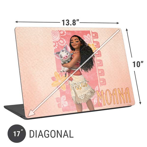 Disney Princess Moana and Pua Universal Laptop 17in (13.8 x 10in) Skin