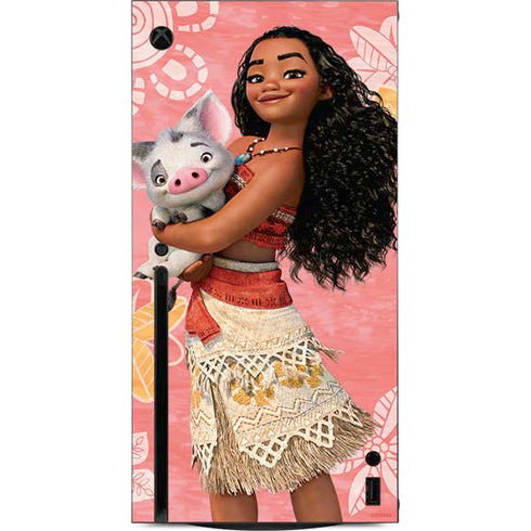 Disney Princess Moana and Pua Xbox Series X Console Skin