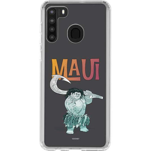 Disney Princess Moana Maui Galaxy A21 Clear Case