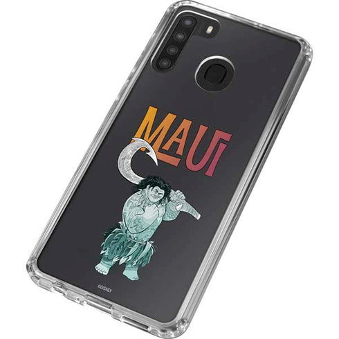 Disney Princess Moana Maui Galaxy A21 Clear Case