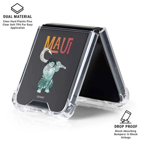 Disney Princess Moana Maui Galaxy Z Flip6 Clear Case