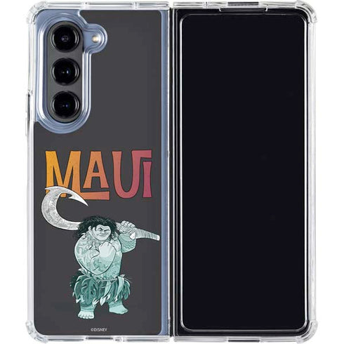Disney Princess Moana Maui Galaxy Z Fold5 5G Clear Case