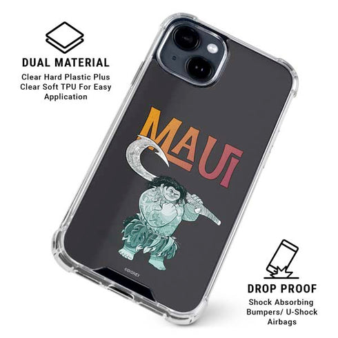 Disney Princess Moana Maui iPhone 15 Plus Clear Case
