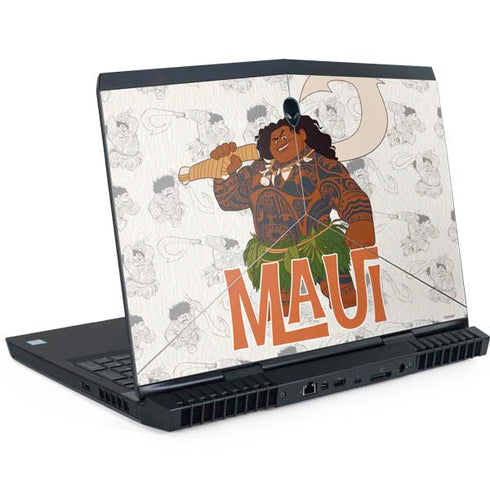 Disney Princess Moana Maui Pattern Dell Alienware Skin