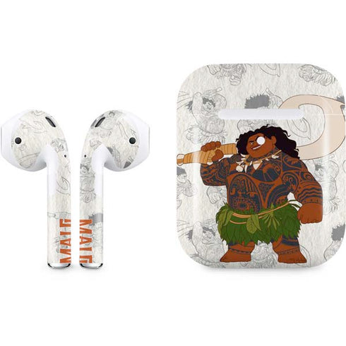 Disney Princess Moana Maui Pattern Apple AirPods 2 Skin