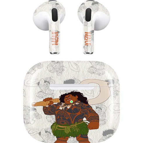 Disney Princess Moana Maui Pattern Apple AirPods (3rd Gen 2021) Skin