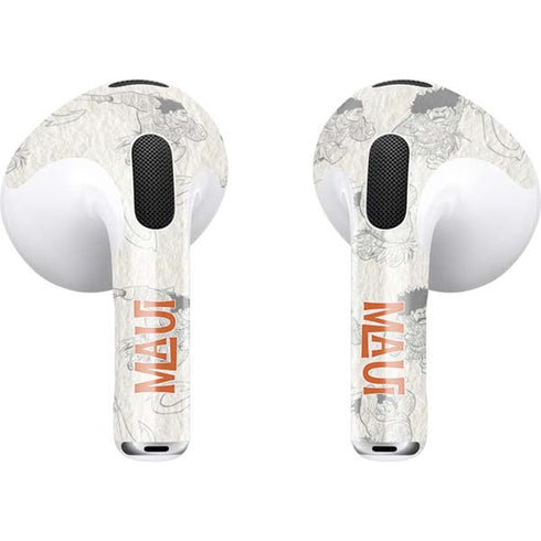 Disney Princess Moana Maui Pattern Apple AirPods (3rd Gen 2021) Skin