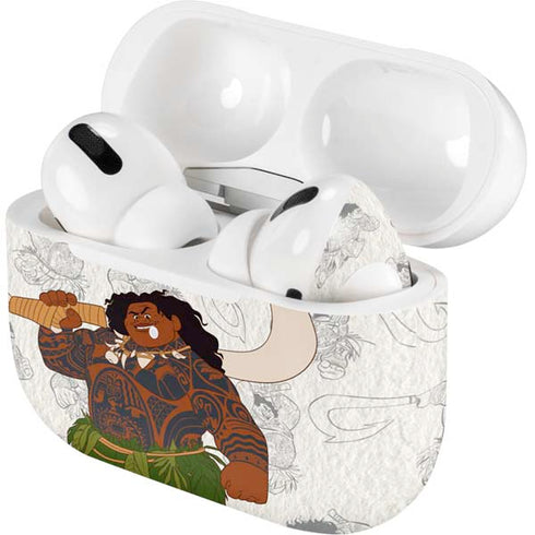 Disney Princess Moana Maui Pattern Apple AirPods Pro Skin