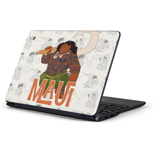 Disney Princess Moana Maui Pattern Samsung Chromebook Skin