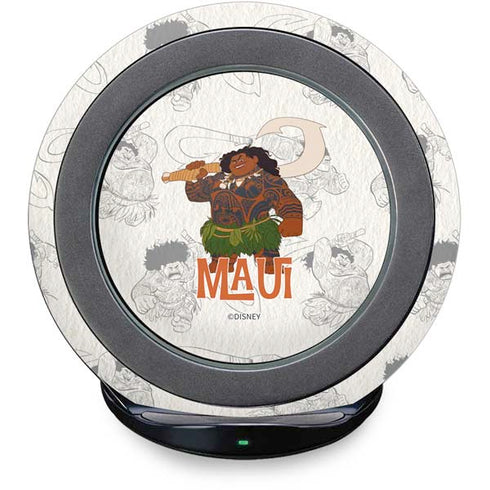 Disney Princess Moana Maui Pattern Fast Charge Wireless Charging Stand Skin