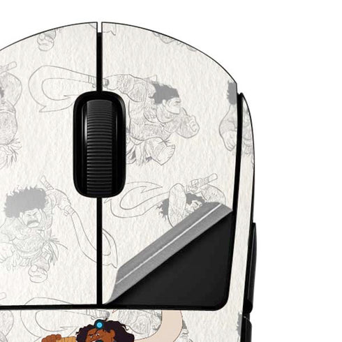 Disney Princess Moana Maui Pattern G Pro Wireless Gaming Mouse Skin