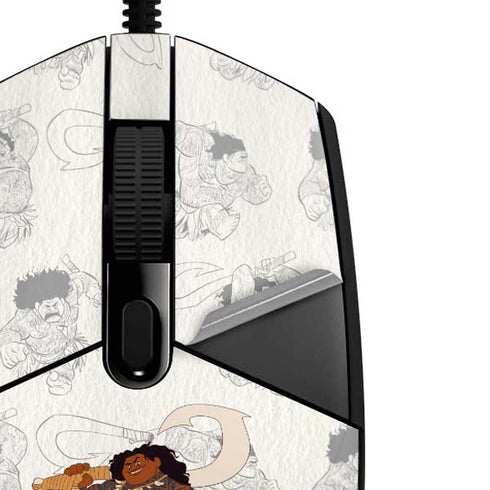 Disney Princess Moana Maui Pattern G203 Prodigy RGB Wired Gaming Mouse Skin
