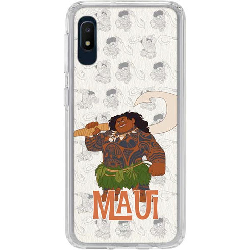 Disney Princess Moana Maui Pattern Galaxy A10e Clear Case