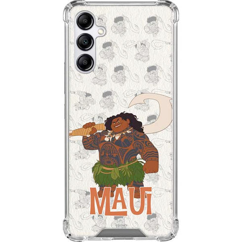 Disney Princess Moana Maui Pattern Galaxy A14 5G Clear Case