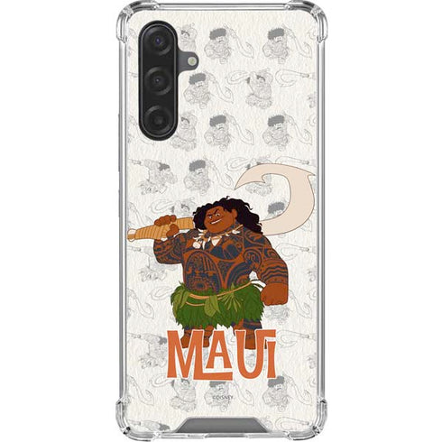 Disney Princess Moana Maui Pattern Galaxy A17 Clear Case