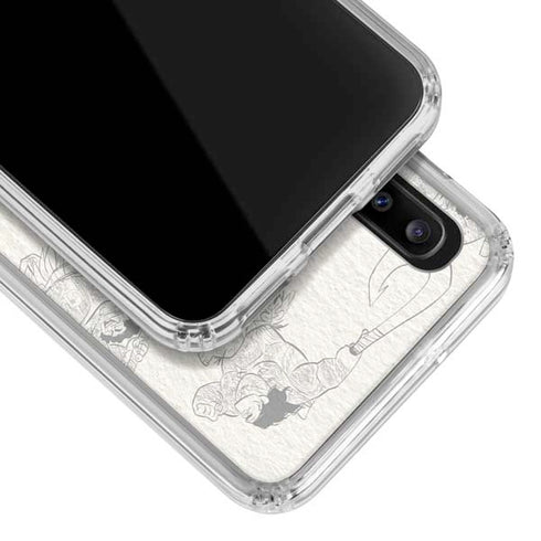 Disney Princess Moana Maui Pattern Galaxy A20 Clear Case