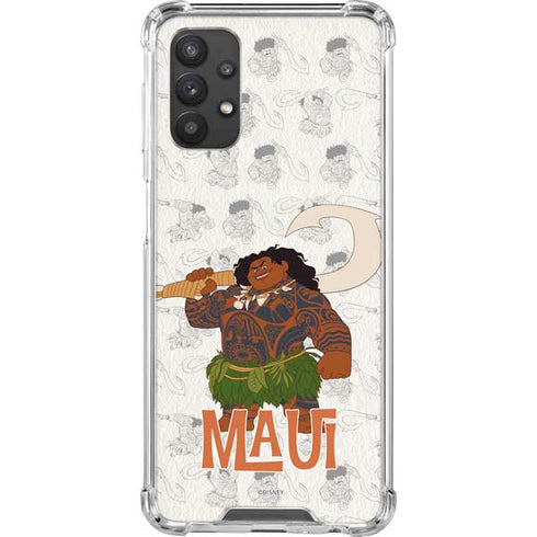 Disney Princess Moana Maui Pattern Galaxy A32 5G Clear Case