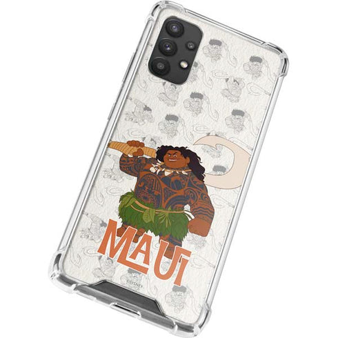 Disney Princess Moana Maui Pattern Galaxy A32 5G Clear Case