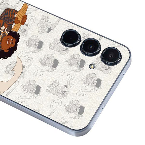 Disney Princess Moana Maui Pattern Galaxy A35 5G Skin