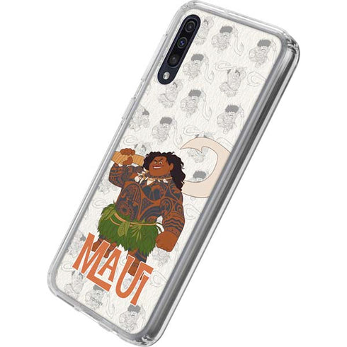 Disney Princess Moana Maui Pattern Galaxy A50 Clear Case