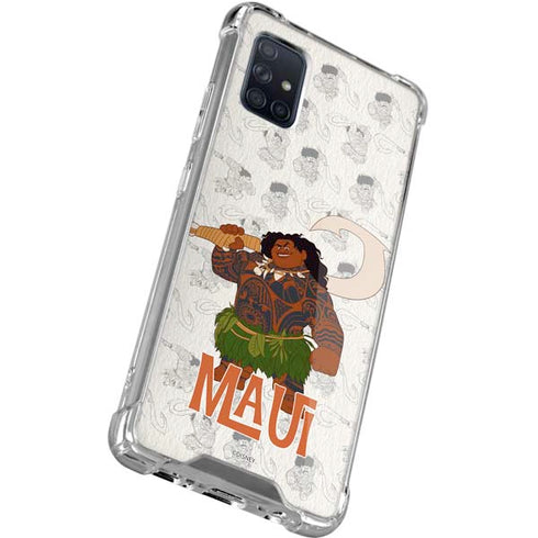 Disney Princess Moana Maui Pattern Galaxy A51 5G Clear Case