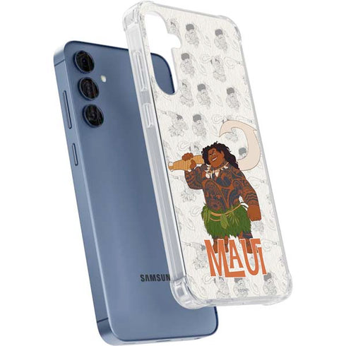 Disney Princess Moana Maui Pattern Galaxy A55 5G Clear Case