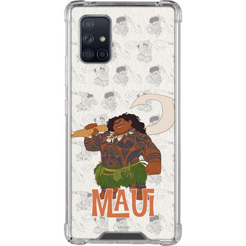 Disney Princess Moana Maui Pattern Galaxy A71 5G Clear Case