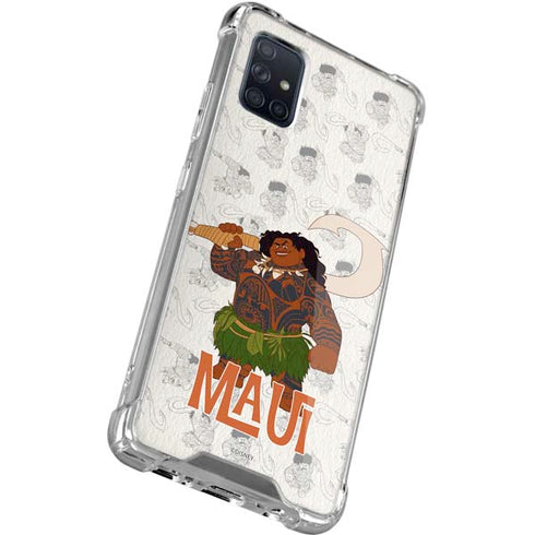 Disney Princess Moana Maui Pattern Galaxy A71 5G Clear Case