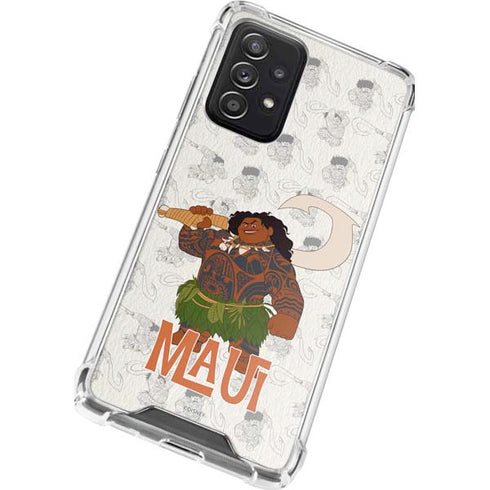 Disney Princess Moana Maui Pattern Galaxy A72 5G Clear Case
