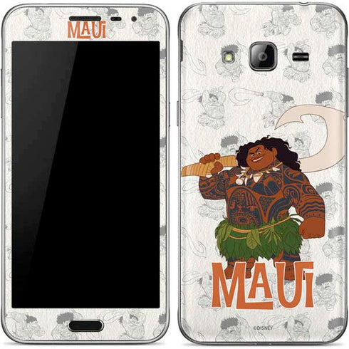 Disney Princess Moana Maui Pattern Galaxy J3 Skin