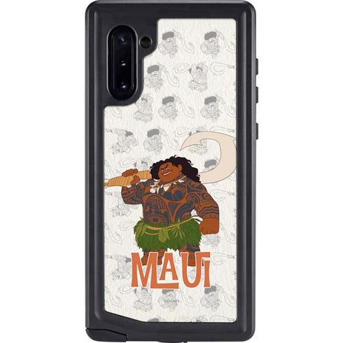 Disney Princess Moana Maui Pattern Galaxy Note 10 Waterproof Case