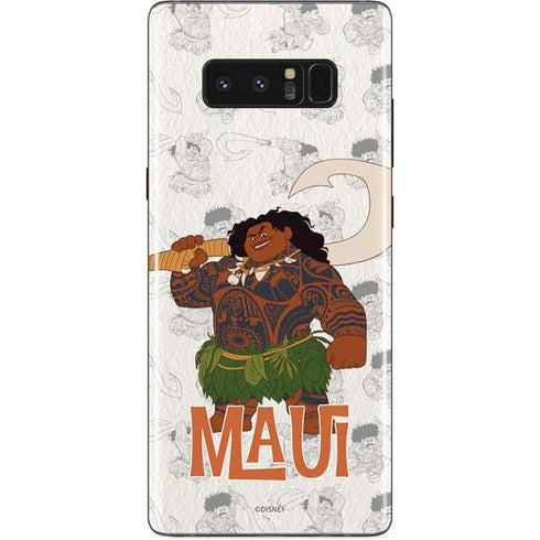 Disney Princess Moana Maui Pattern Galaxy Note 8 Skin